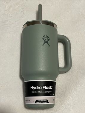 Hydro Flask 32 oz All Around Travel Tumbler w/ Leak Resistant Straw Lid Green
